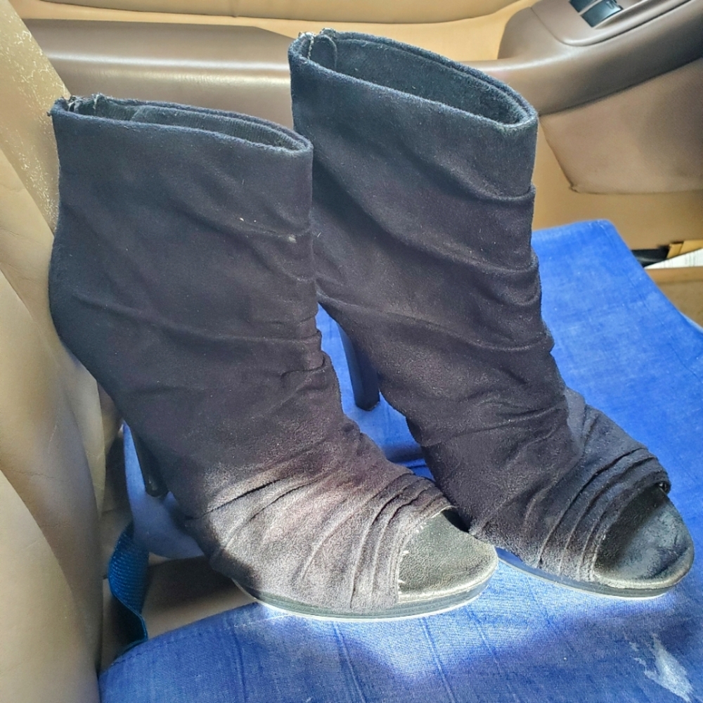 Open toe booties